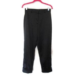 y2k the limited black satin cocktail formal pants size 6 small